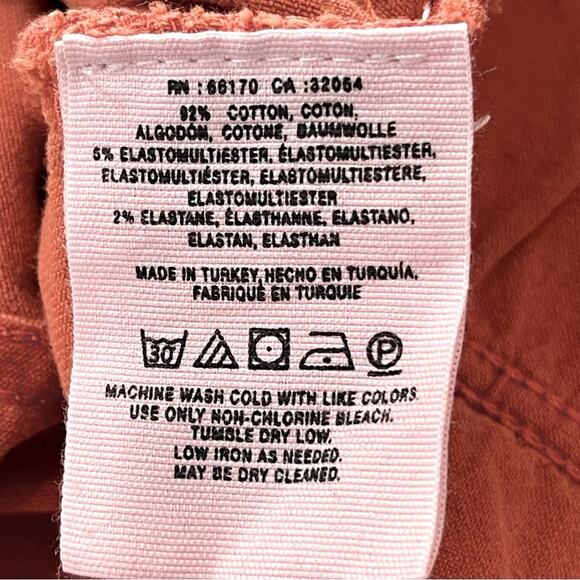 Pilcro and the Letterpress Salmon High-Rise Bootcut Raw Hem Cropped Jeans - 28 - Picture 11 of 13